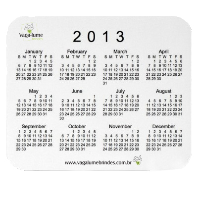 Mouse Pad Calendrio